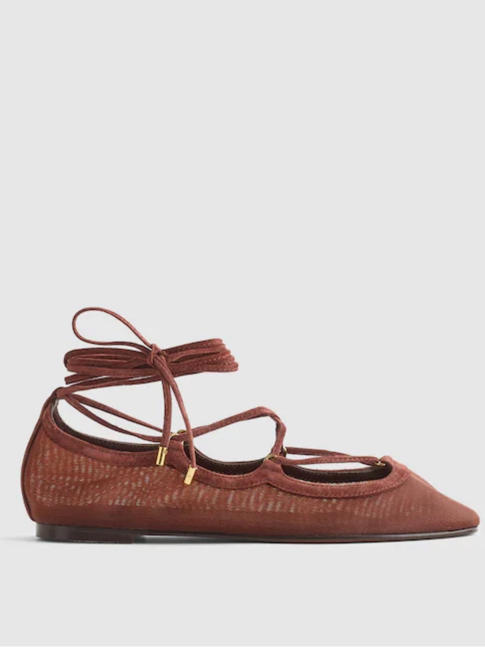Madewell The Greta Lace-Up Ballet Flat NZ702